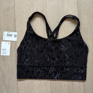 EUC energy bra long line cheetah camo deep coal multi size 6 lululemon